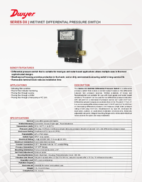 Thumbnail of document Data Sheet - DX Wet/Wet Differential Pressure Switch